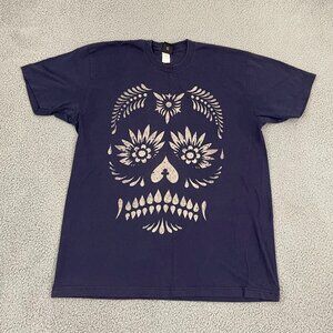 VTG Real Skateboards Roll Forever Shirt XL Navy Sugar Skull Y2K Short Sleeve Tee